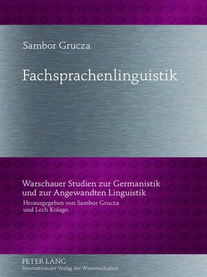 cover image of Fachsprachenlinguistik